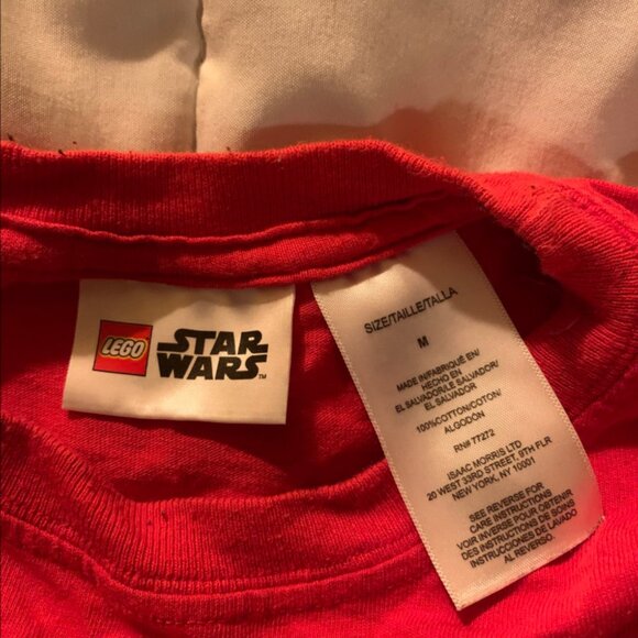 Red Star Wars Child Shirt with Lego Darth Vader - Picture 3 of 3